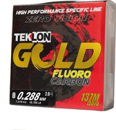 Teklon Gold Fluorocarbon - Vislijn - Fluorocarbon - 137meter - Diameter 0.288mm - Trekkracht 7.579kg – Eftta approved