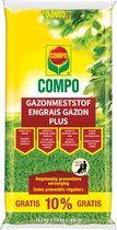 COMPO Lawn Fertilizer Plus - à action indirecte contre les mauvaises herbes et la mousse - nourrit jusqu'à 8 semaines - sac 18,2 kg + 1,8 kg gratuit (400 m²)