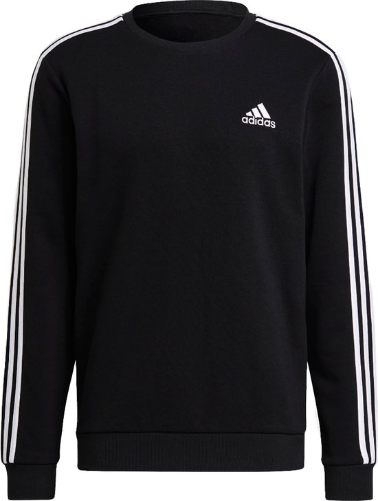 Adidas Sport M 3S Fl Swt Zwart Sweatshirt - Sportwear - Volwassen