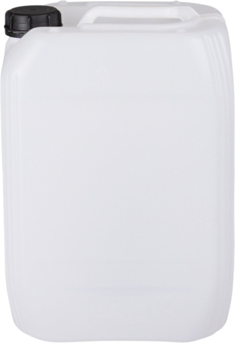 Jerrycanshop Kunststof jerrycan met kraan, jerrycan voor gevaarlijke vloeistoffen, water en levensmiddelen, 20 liter, kunststof (HDPE), BPA-vrij, natuurlijk