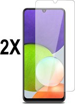 Screenz® - Screenprotector geschikt voor Samsung Galaxy A03s - Tempered glass Screen protector geschikt voor A03s - Beschermglas - Glasplaatje - 2 stuks