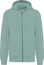 Ecologische unisex sweater met capuchon en rits Sage Groen - XL