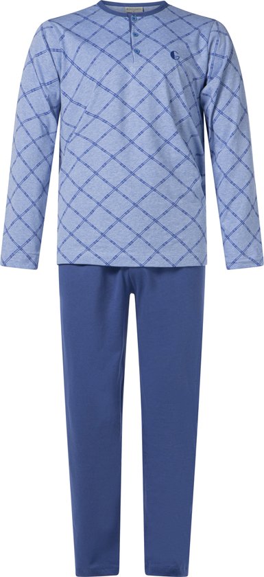 Pyjama homme Gentlemen bouton 944231 100% coton taille 4XL