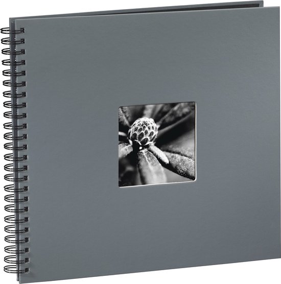 Hama Spiraalalbum Fine Art – 24x17 Cm, 50 Zwarte Pagina’s Met Pergamijn Bladen, Flamingo Roze/rood, Ideaal Om Te Plakken En Scrappen