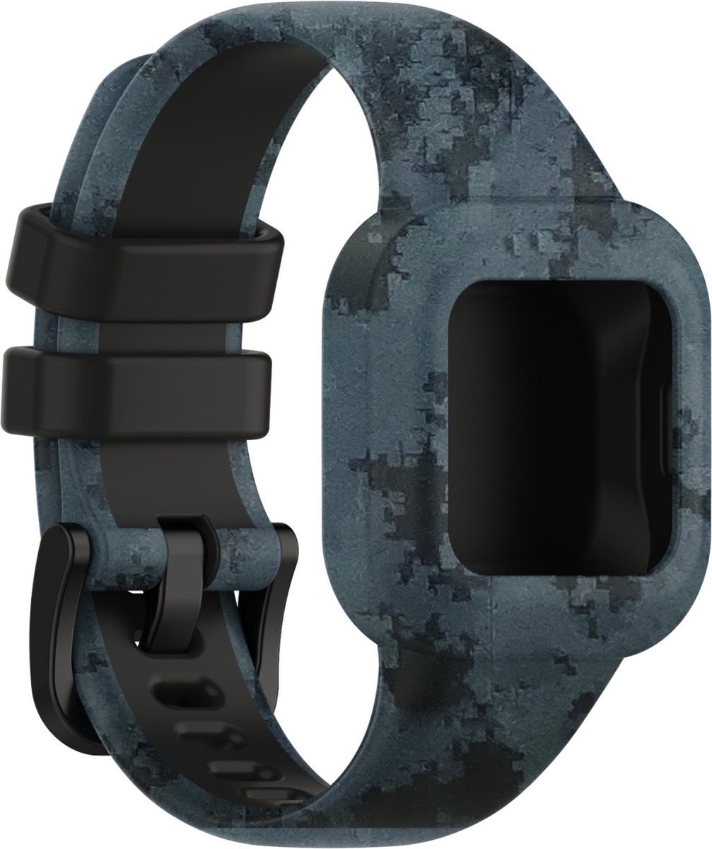 By Qubix - Siliconen bandje met print - Camouflage - Geschikt voor Garmin Vivofit Junior 3