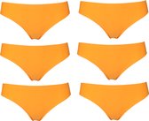 6-pack J&C Naadloze dames string 1701 Oranje - maat M (valt klein)