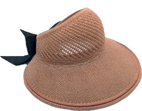 Dames hoed met open achterkant - Kaki – Onesize - Vakantiehoed Strandhoed