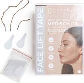 Destined® Facelift tape - 80 stuks - Facelift apparaat - Face tape - Huidverjongingsapparaat - Chirurgie alternatief - Bruin