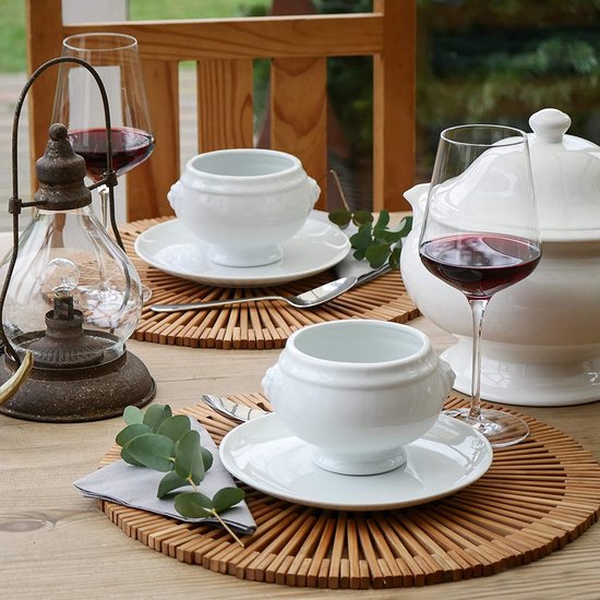 Bamboeplacemat/placemats, handgemaakt, rond, 38 cm, bamboe, Saleen Edition Rondo,... bol