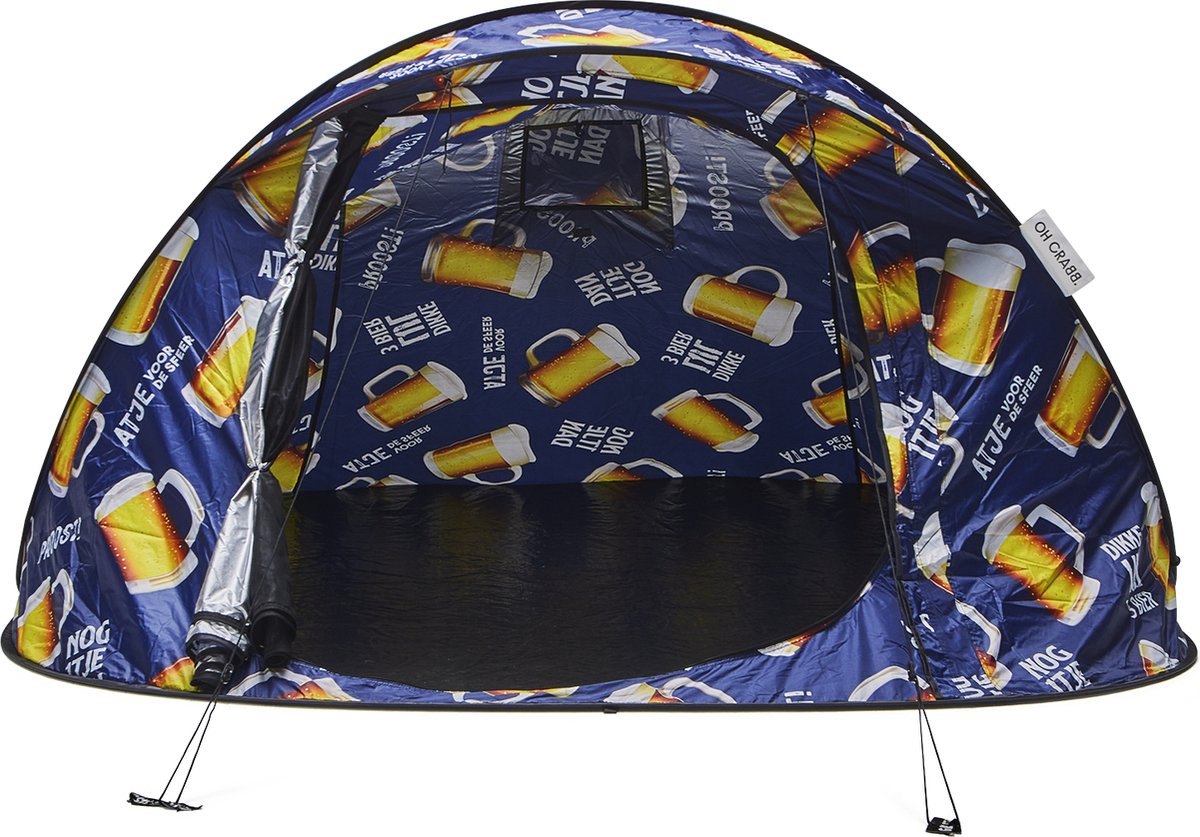 Oh Crabb - pop up tent - festival tent - ruime 2/3 persoons tent - 215x253 cm - bier, Oktoberfest - lichtgewicht - festival of camping