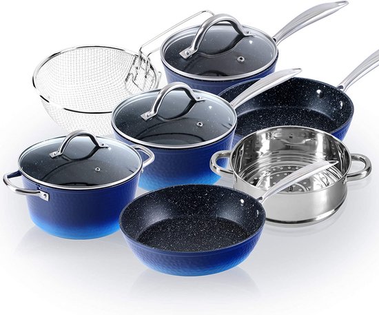 kookpotten / pannen set - Non-stick / Koekenpannenset, frying pan set, PFAS-vrij, vaatwasserbestendig