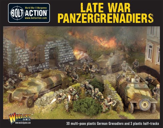 Afbeelding van het spel Bolt Action - Late War Panzergrenadiers (30 Plus 3 Hanomags)