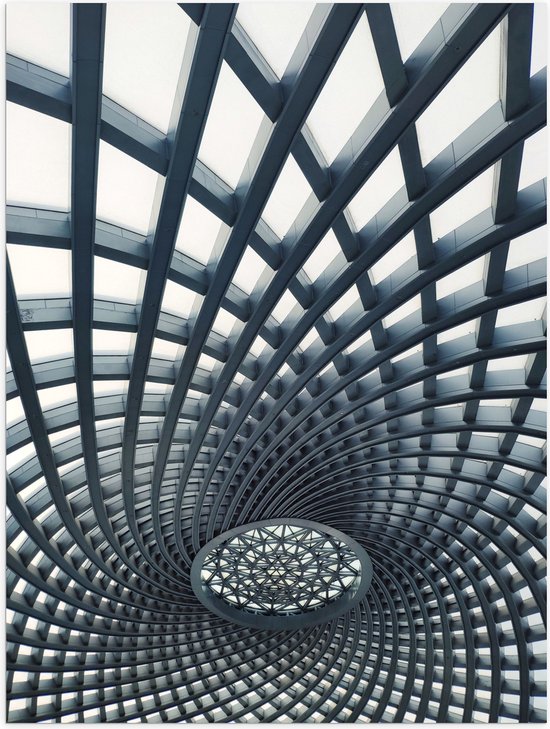 Poster Glanzend – Abstract Kunstwerk met Vakken - 60x80 cm Foto op Posterpapier met Glanzende Afwerking