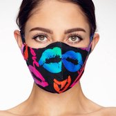 Wasbaar Mondkapje - Zwart - Aanpasbaar - Dubbellaags katoen - Mondmasker - Geszichtsmasker - Made in EU