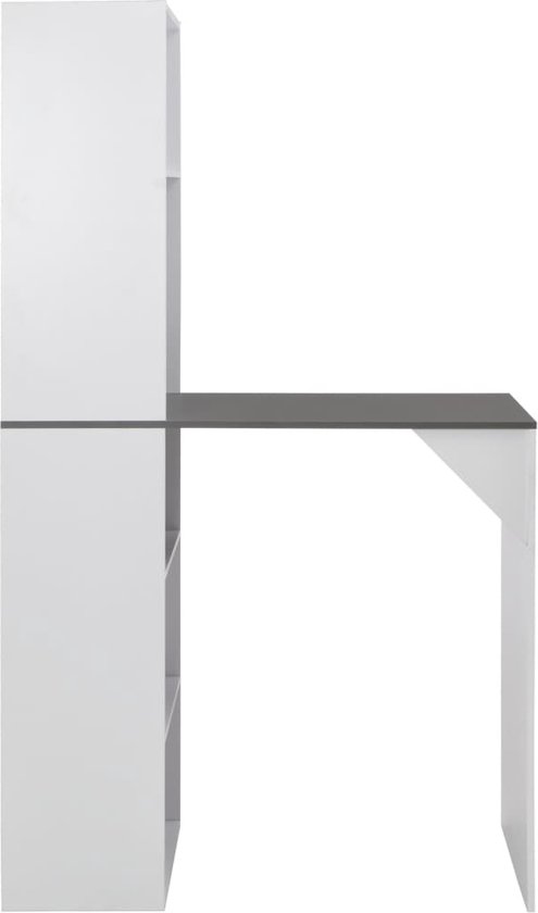Maison Exclusive - Table haute avec rangement 115x59x200 cm blanc | bol.com