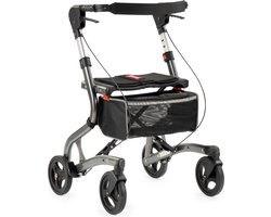 MultiMotion Trollimaster RG70 lichtgewicht Rollator - Gedraaide handvatten - Standaard, zithoogte 60 cm - Parkinson rollator