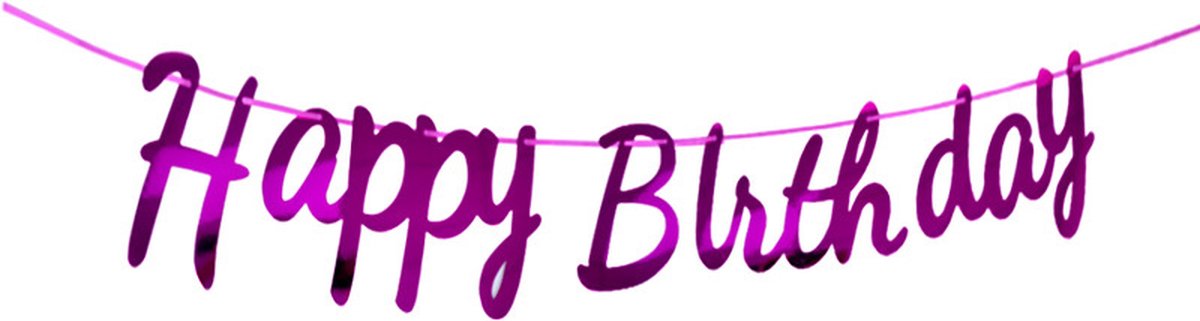 Happy Birthday Slinger Verjaardag Versiering Letter Slinger Feestartikelen Feest Versiering Slingers Vlaggenlijn - Roze