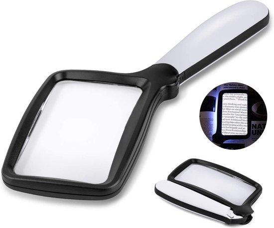 Brûhrs - Vergrootglas met Verlichting – Loep – Leesloep voor Ouderen – Loeplamp met LED verlichting – Vergrootglas voor Volwassenen – Vergrootglas voor Diamond Painting