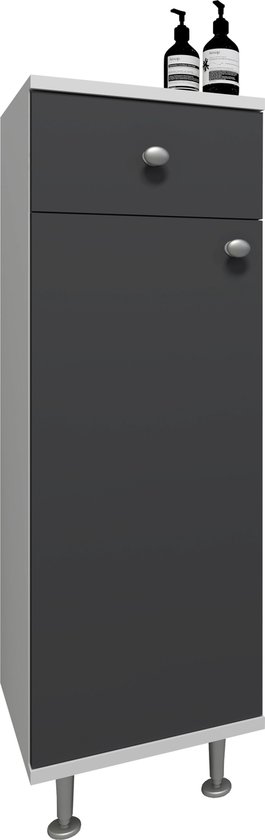 Planetmöbel Badkamerkast midikast 32 cm smal met badkamer wastafel