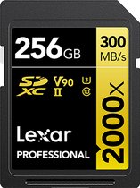Bol.com Lexar SD Pro Gold Series UHS-II 2000x 256GB - Lezen 300MB/s Schrijven 260MB/s - V90 aanbieding