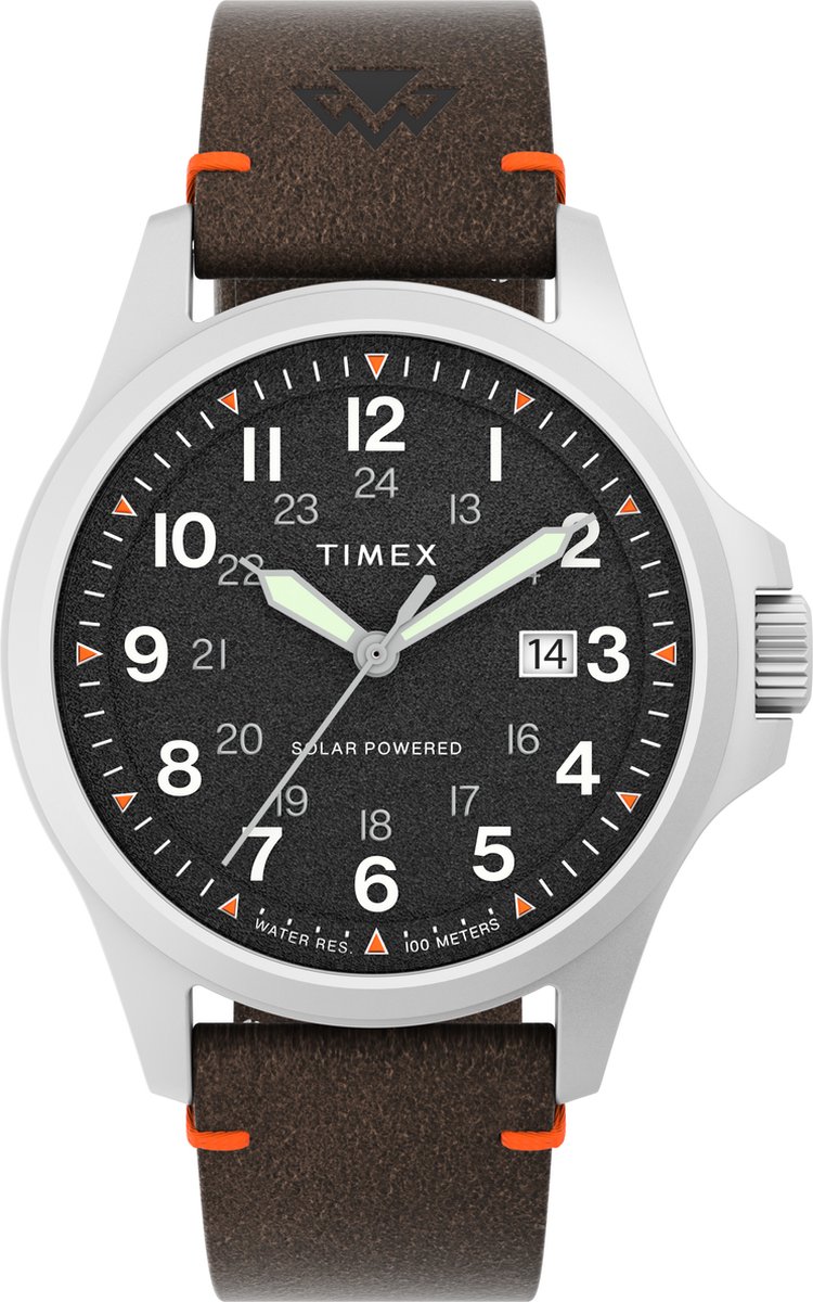 Timex Field Post Solar TW2V64100 Horloge - Leer - Bruin - Ø 40 mm