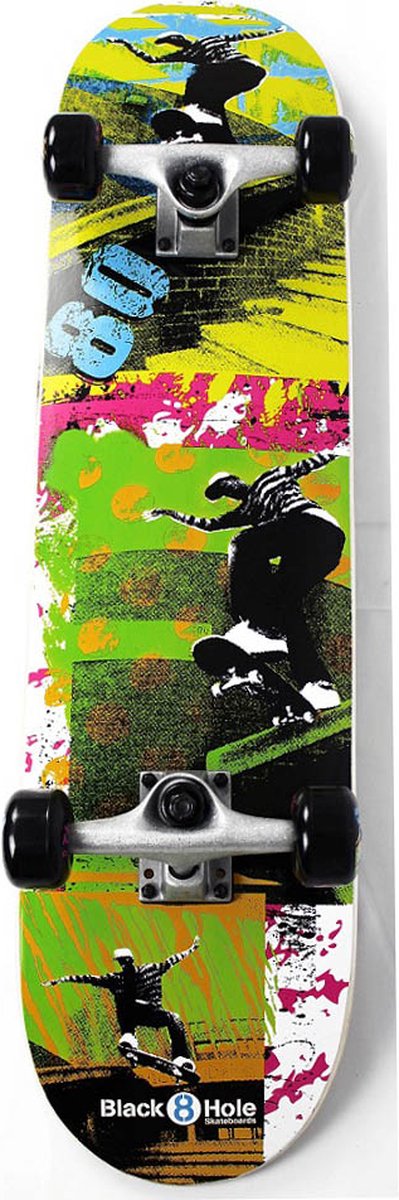Black8Hole Skateboard--CONVERTJongens en meisjesKinderen - zwart/blauw/rood