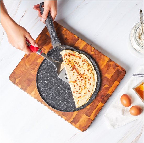 Poêle à crêpes en granité rouge 26 cm - Crêpière