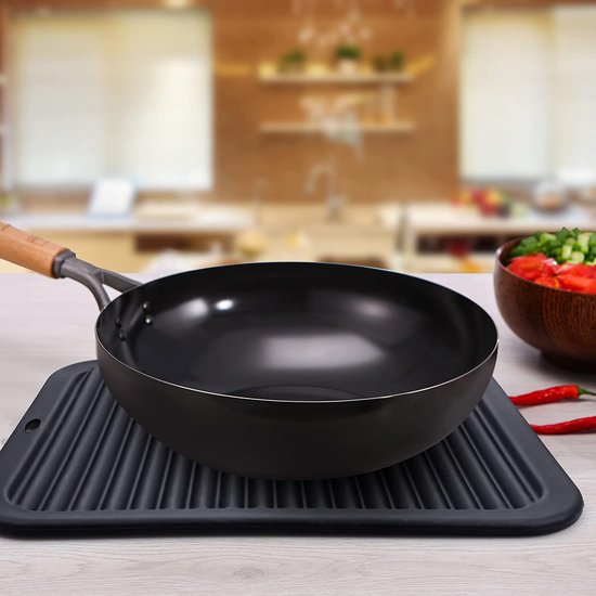 Foepoge 125 × 40 cm extra lange siliconen mat voor keuken werkblad beschermer, anti-aanbaklaag hittebestendige siliconen aanrecht beschermer, snijbare beschermende mat, siliconen ambachtelijke mat