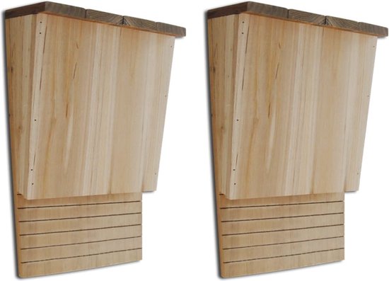 vidaXL - Vleermuizenkasten - 2 - st - 22x12x34 - cm