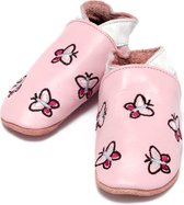 Dieren babyslofjes meisjes roze vlinder
