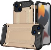 Schokbestendig Heavy Duty Hoesje Geschikt voor: iPhone 14 Shock Proof Hybride - Back Cover - Dual Layer Armor Case - Extra Stevig - Goud