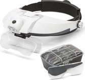 Vergrootglas Bril - Loepbril met LED verlichting - met 5 lenzen - Loeplamp Hoofdband - voor Diamond Painting, Solderen, Lezen en DIY