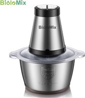 BioloMix® Elektrische Chopper Vleesmolen – Elektrische Keukenmachine – Elektrische Keuken Slicer – Antislip Ontwerp – Roestvrijstaal Materiaal-2L -2 Standen