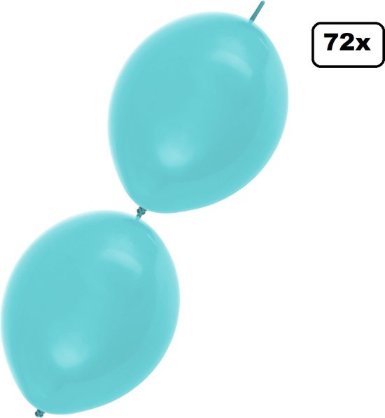 72x Doorknoop ballon lichtblauw 25cm – Ballon festival themafeest