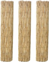 Natte de bambou Nature - fendue - op rol - 3x - 100 x 500 cm - clôtures - paravent de jardin