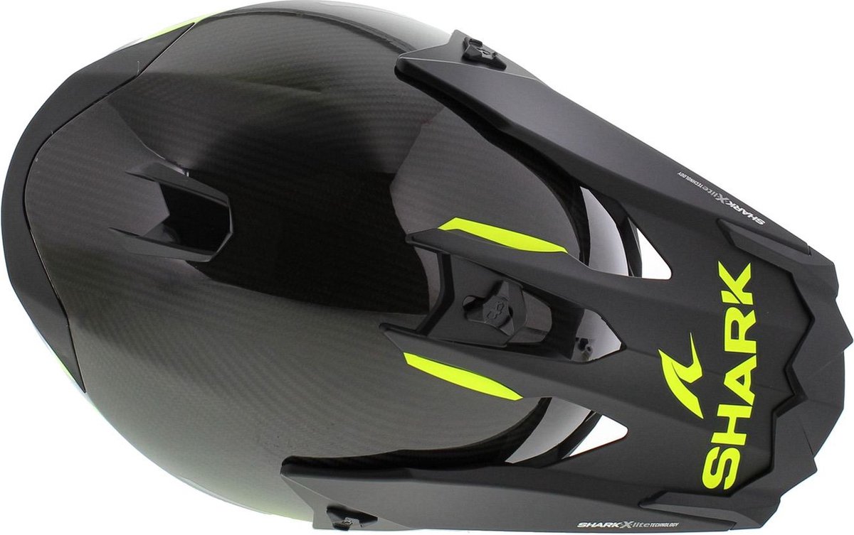 SHARK VARIAL RS CARBON FLAIR Motorhelm crosshelm Carbon Geel Carbon - Maat XXL – foto 5