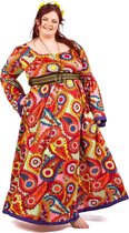 WIDMANN - Hippie jurkkostuum in grote maat voor vrouwen - XXL