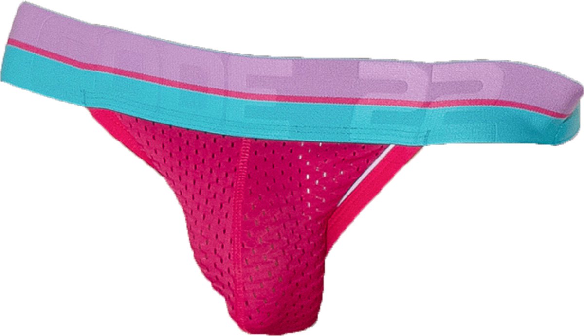 CODE 22 Bright Mesh Jockstrap Pink - MAAT XL - Heren Ondergoed - Jockstrap voor Man - Mannen Jock