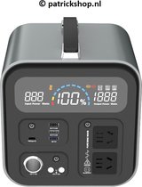 Draagbare Power Station (Off-grid) - Lifepo4 accu's - 300W 230V Zuivere Sinus Omvormer - 308wh - USB - 12V - Opladen via zonnepaneel/auto/netspanning