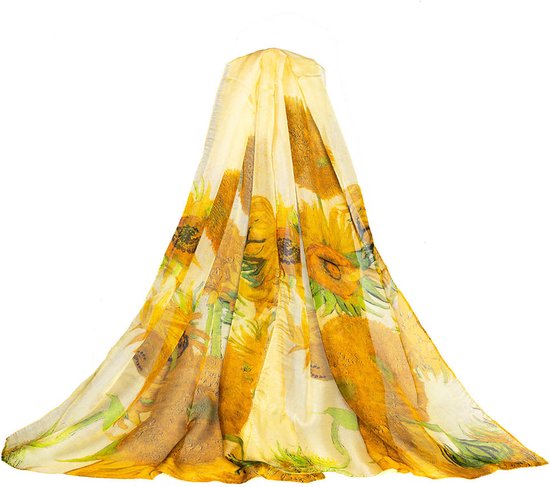 Sjaal - Sunflower - Zonnebloemen - Vincent van Gogh - 100% pure zijde - 180 x 52 cm