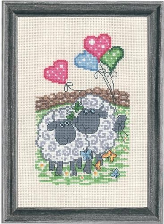 Borduurpakket schapen feest van Permin 925349