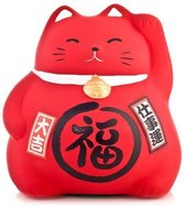Fine Asianliving Lucky Cat Maneki Neko Red