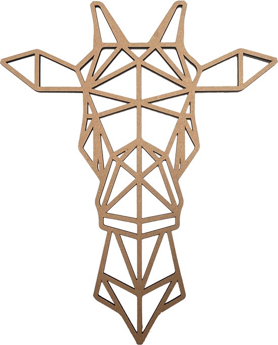Woodyou - Houten Wanddecoratie - Maxi Giraf - Geometrisch - MDF 6mm