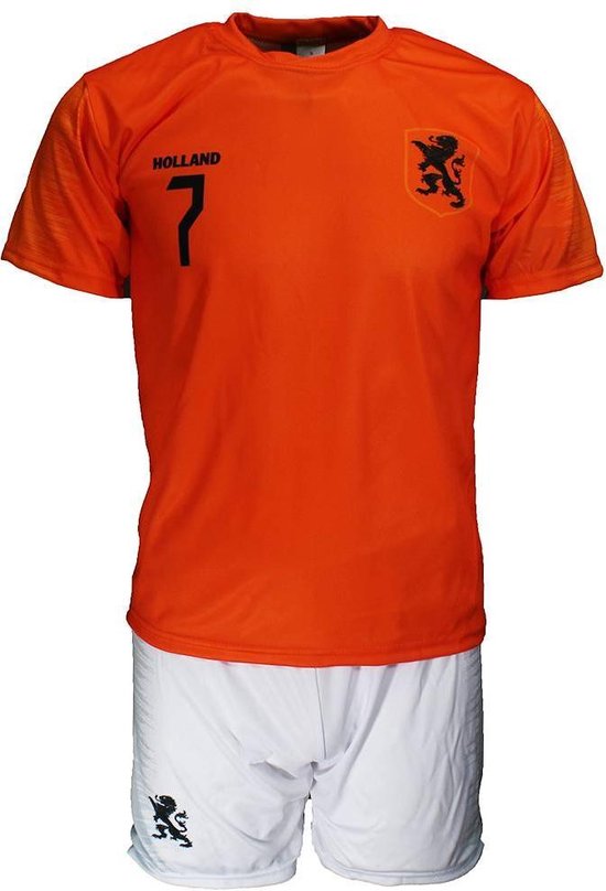 nul heerser kwartaal Nederlands Elftal Replica Frenkie de Jong Voetbal T-Shirt + Broek Set  Oranje / Wit,... | bol.com