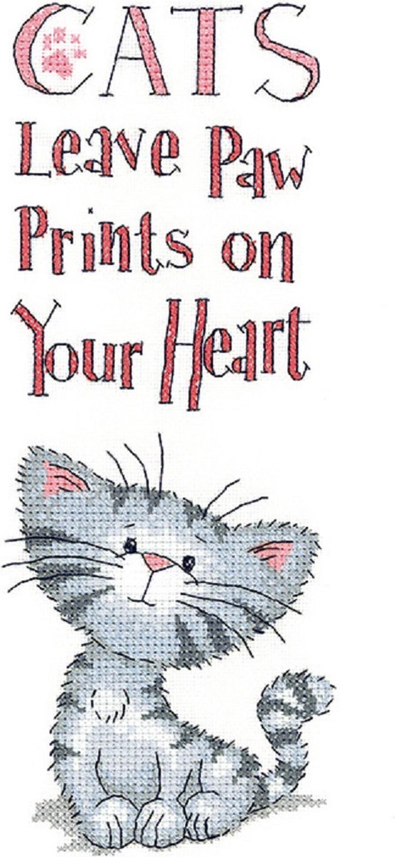 Heritage Crafts Cats' Paw Prints borduren (pakket) 1467A
