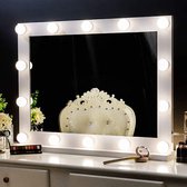 Sefaras Hollywood Maquillage 14 ampoules LED - Miroir de maquillage - Intensité variable avec trois réglages d'éclairage