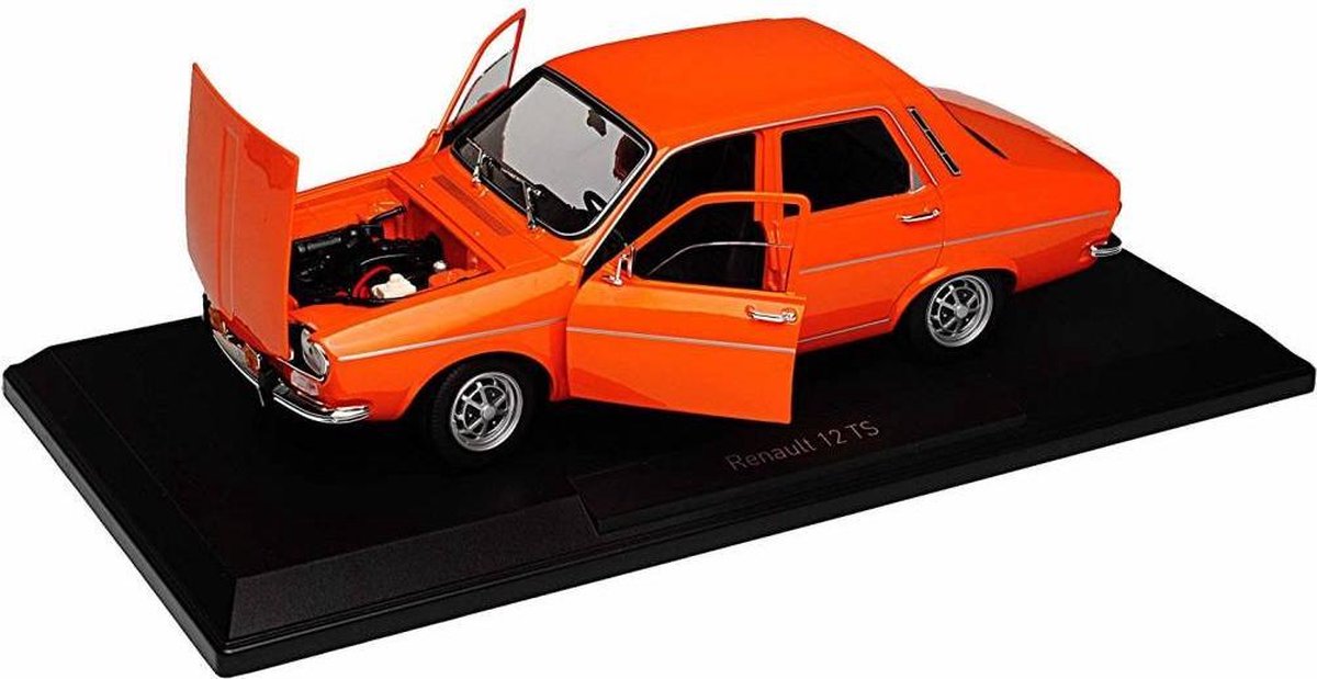 Renault 12 TS 1973 Oranje - Schaalmodel 1:18 van Norev