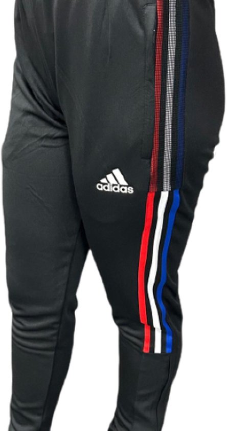 Adidas Trainingsbroek - Zwart/Wit/Rood/Blauw - Maat S | bol