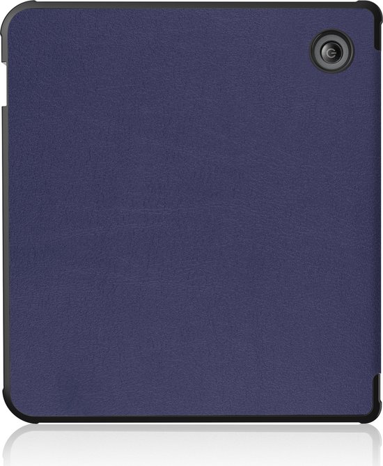 Hoesje Geschikt voor Kobo Libra H2O Hoes Book Case Trifold - Hoes Geschikt voor Kobo Libra H2O Hoesje Book Cover - Donkerblauw van Hoesje  — afbeelding 4