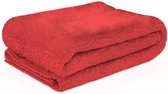Intirilife zachte knusse deken 200 x 150 cm in GLUT RED - Fluffy warme deken als bankdeken woondeken fleece deken indoor outdoor